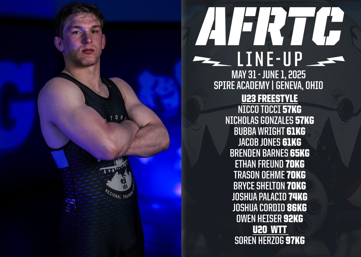 AF_Wrestle's tweet image. Freestyle wrestling starts today! Follow along on Flowrestling and by using USA Bracketing for brackets! #warriorcapitaloftheworld