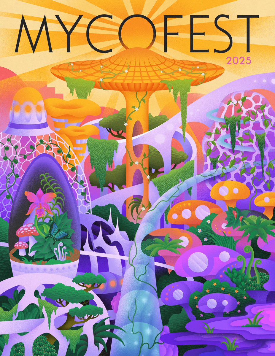 2 minus 2 months to the Most Based Mushroom Festival in the USA on is 11th year!! MycoFest will be happening August 1-3 in Centre Hall Pennsylvania learn more at MycoFest.net PS this art is by a real Human