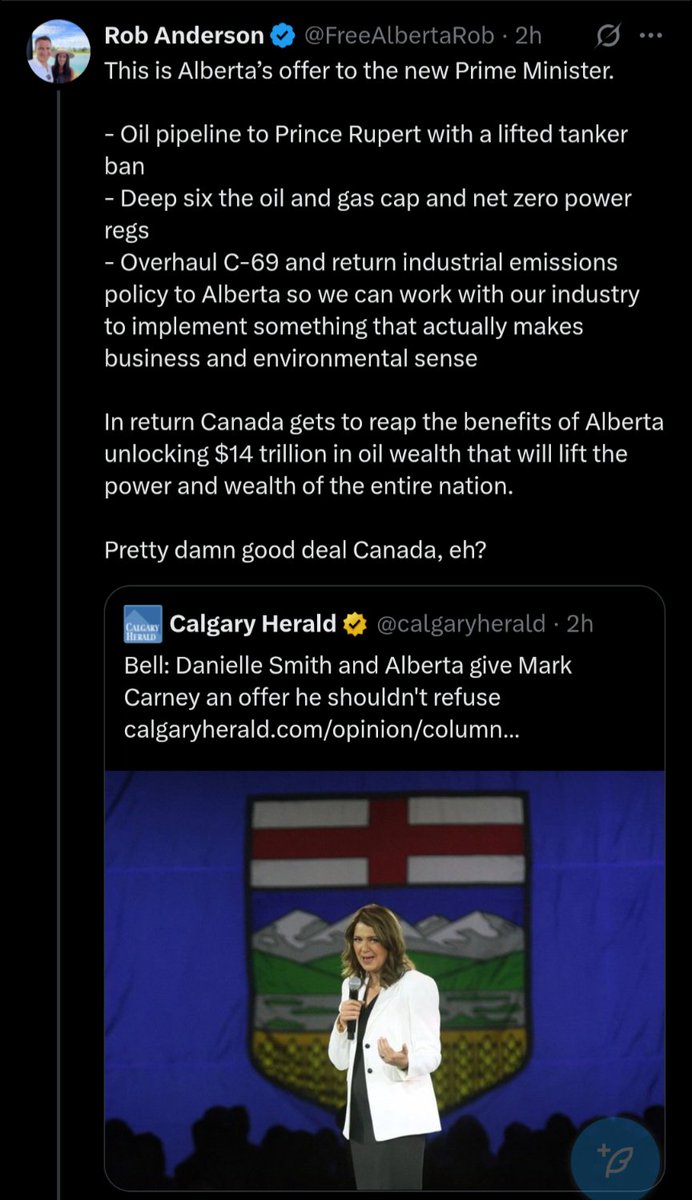 You will notice that there's no actual offer here. 

Canada is entitled to reap those benefits. We subsidize them annually to the tune of billions.

This is merely a list of unilateral demands. 

It's all take, take, take and no give.

There's nothing in this for Canada.