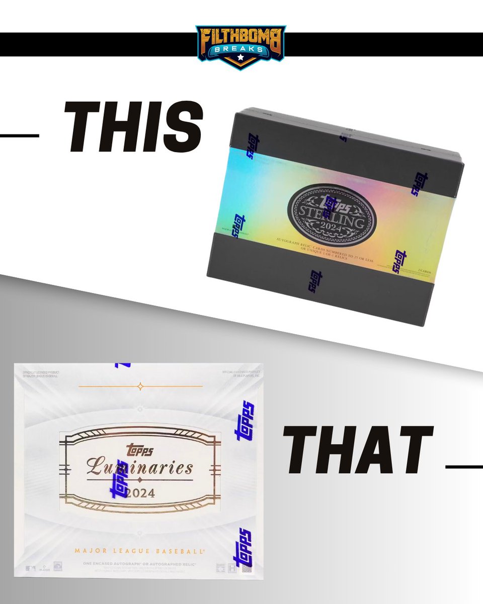 THIS OR THAT?

Would you rather rip a box of 2024 <a href="/Topps/">Topps</a> Sterling or 2024 <a href="/Topps/">Topps</a> Luminaries?

Sterling comes with 2 encased cards per box, while Luminaries gives you 1.

Let us know which product you’re picking and why 👇