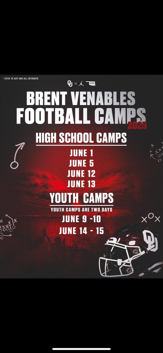 Ja'VionWalker (@javionwalker08) on Twitter photo I will be attending <a href="/OU_Football/">Oklahoma Football</a> camp
Tomorrow for the “Brent Venables football camp”
<a href="/_jacobmcdaniel/">Jacob McDaniel</a> <a href="/CoachJJ0NES/">Jamal Jones</a> <a href="/alucas80/">Anthony Lucas</a> <a href="/PrepRedzoneAR/">Prep Redzone Arkansas</a> <a href="/DeMarcoMurray/">DeMarco Murray</a> I will be attending <a href="/OU_Football/">Oklahoma Football</a> camp
Tomorrow for the “Brent Venables football camp”
<a href="/_jacobmcdaniel/">Jacob McDaniel</a> <a href="/CoachJJ0NES/">Jamal Jones</a> <a href="/alucas80/">Anthony Lucas</a> <a href="/PrepRedzoneAR/">Prep Redzone Arkansas</a> <a href="/DeMarcoMurray/">DeMarco Murray</a>