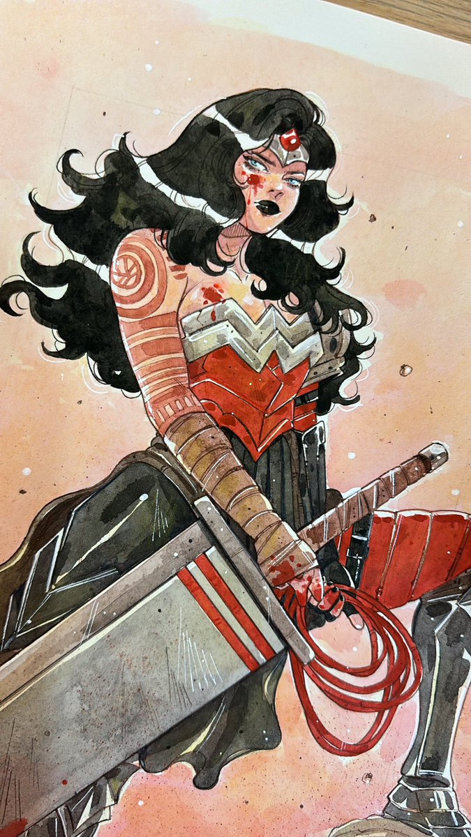 Absolute Wonder Woman, commission.

I need to set it aside and take another look in a few days, but for now, it’s fine. It took me 6–7 hours to do the inking and coloring which is a lot for me but at least I didn’t toss it the moment I finished.