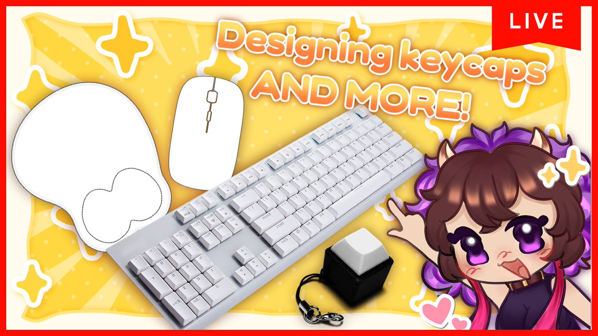 LoreCowi's tweet image. ✨🔴LET'S DESIGN KEYCAPS! 🔴✨
We'll be designing our own keycaps and more with you on stream!⌨️

Thanks to @goblintechkeys for this collaboration and the great opportunity ❤

I'm so excited for what we're going to create!

📅Thursday June 5th /6 P.M
 🔗twitch.tv/lorencowi