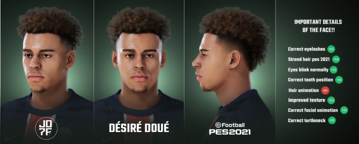 Désiré Doué - PES 2021 (PC MOD)    
-    
Become a subscriber and get the download released for this and other faces
-    
Download:    
Option 1 - buymeacoffee.com/jo7facemaker/e…
Option 2 - ko-fi.com/s/d921d405b2
-    
#eFootball #PES #PES2021 #eFootball2025 #FIFA #EAFC24 #EAFC25