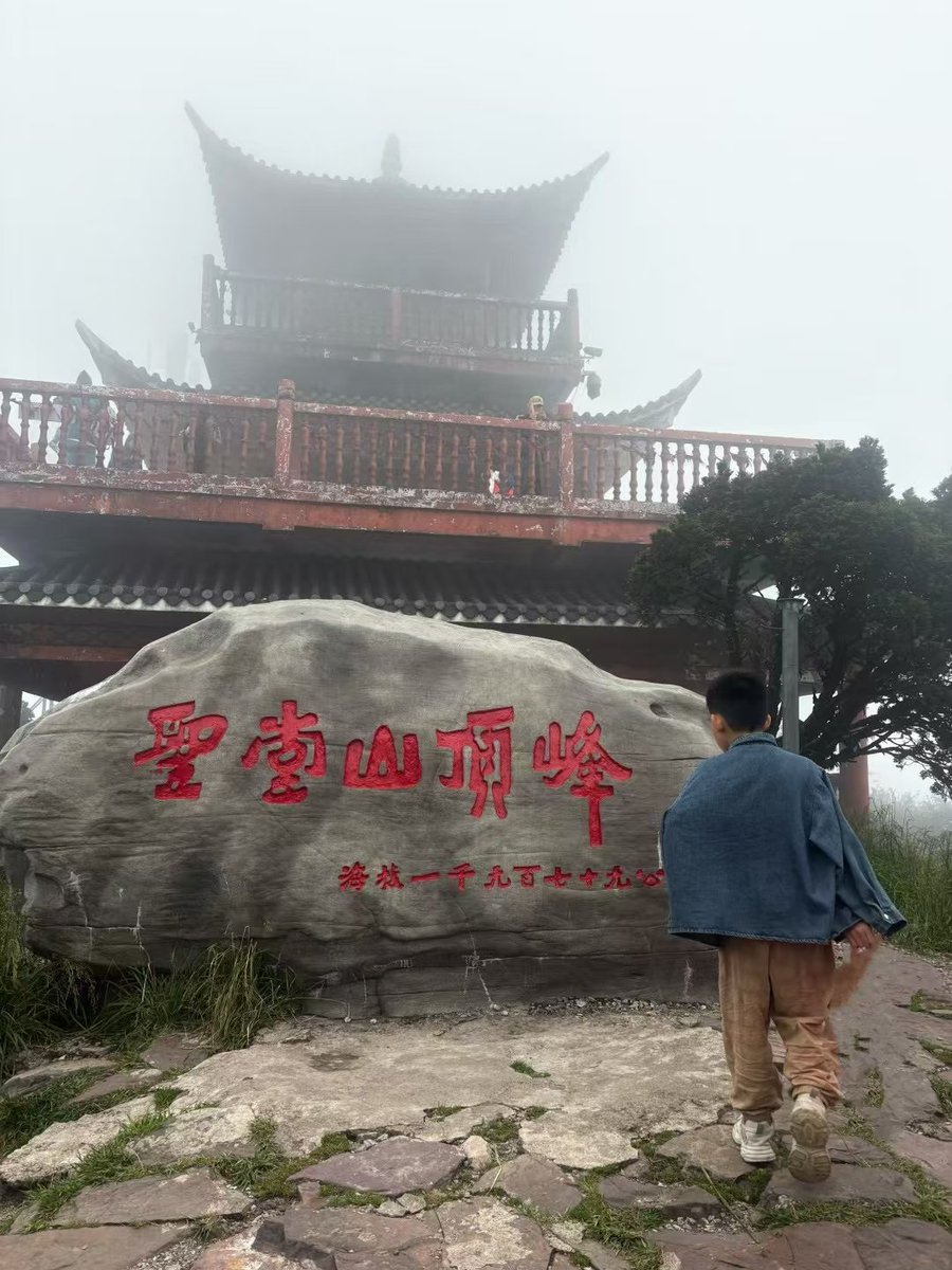 ssaniw's tweet photo. 带儿子登顶圣堂山，来回四小时。海拔2000米左右 https://t.co/ev6vV616YE