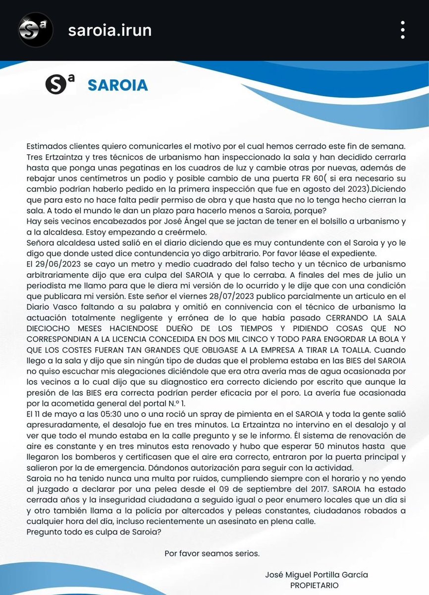 txuribeltz1902's tweet photo. SAROIA ASKATU!!! @Irun_informa @BOolazabal @c_laborda @Nuria_Alzaga #SaroiaHerriarenNahia #Askatu #SinSaroiaNoHayParaiso https://t.co/N65SnRLguj