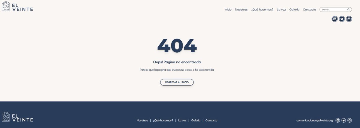 .<a href="/ElVeinteOrg/">El Veinte</a> ha eliminado de su página todos los archivos públicos que daban cuenta de sus donantes, proyectos y clientes; así como su constitución y organización.

Sin emabrgo, tengo un backup que dejo público para todos: drive.google.com/drive/folders/…
