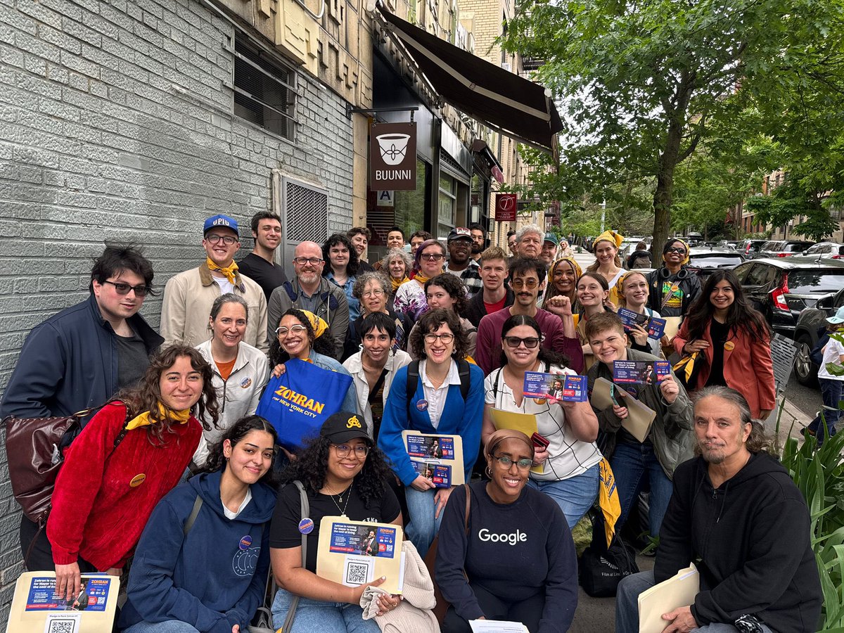 Massive uptown canvasses for <a href="/ZohranKMamdani/">Zohran Kwame Mamdani</a> in East Harlem and Washington Heights today