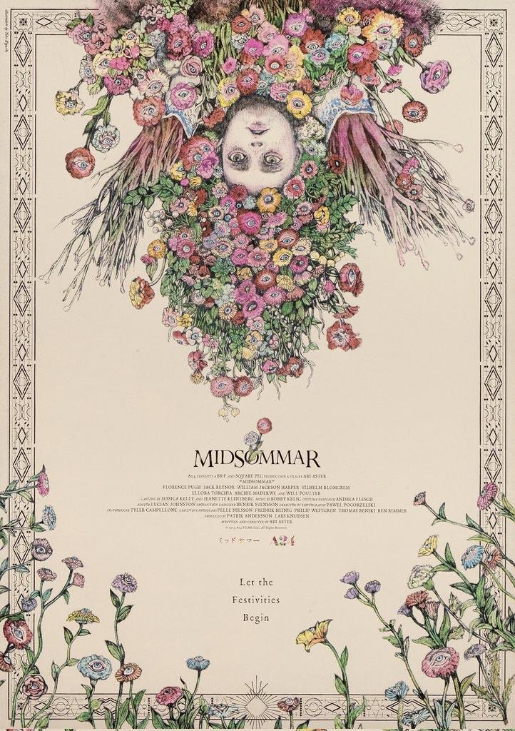 Japanese poster for Midsommar designed by Yuko Higuchi