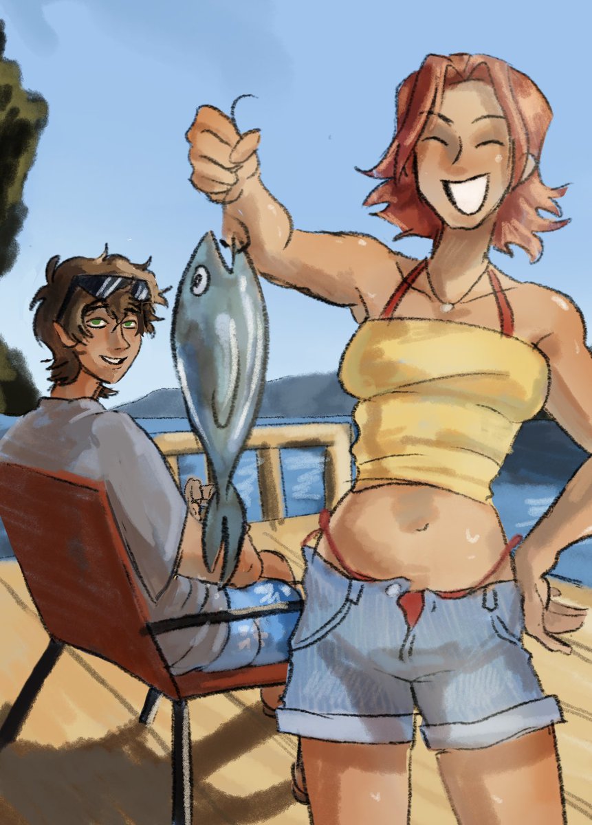 kallen and suzaku.. gone fishin #codegeass