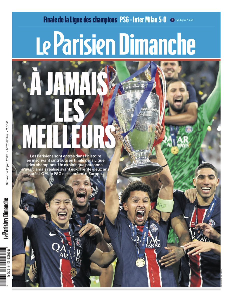 Paris_sginfos's tweet image. ❤️💙✨ La UNE du Parisien