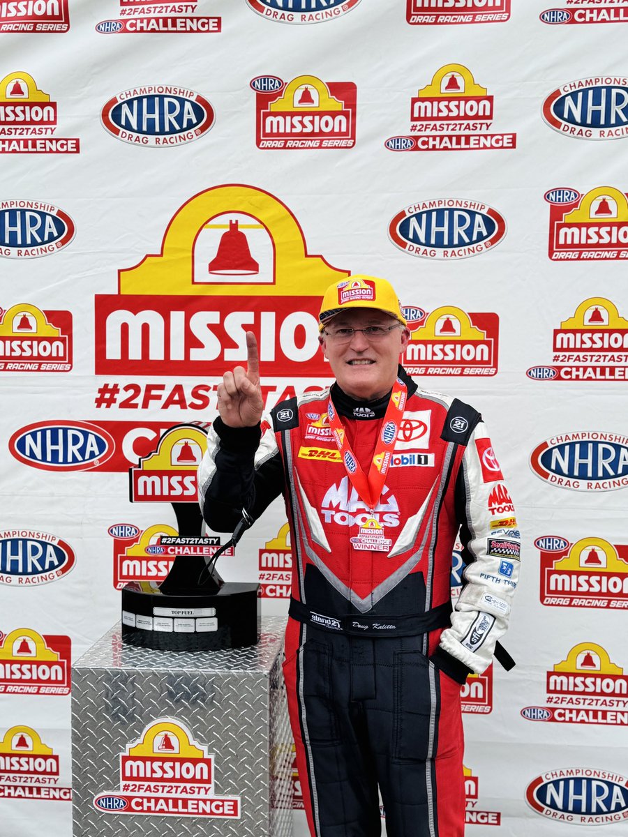 Kalitta Motorsports (@teamkalitta) on Twitter photo Congratulations to <a href="/Doug_Kalitta/">Doug Kalitta</a> for picking up his 5th Number 1 qualifier of the season today! #NewEnglandNats
#kalittaair • <a href="/DHLUS/">DHL U.S.</a> • <a href="/DaycoOfficial/">Dayco</a> • #tgrna • <a href="/FifthThird/">Fifth Third Bank</a> • <a href="/MacTools38/">Mac Tools</a> • <a href="/SealMasterNet/">SealMaster Official</a> • <a href="/Revchem_/">Revchem Composites</a> • <a href="/mobil1racing/">Mobil 1 Racing</a> Congratulations to <a href="/Doug_Kalitta/">Doug Kalitta</a> for picking up his 5th Number 1 qualifier of the season today! #NewEnglandNats
#kalittaair • <a href="/DHLUS/">DHL U.S.</a> • <a href="/DaycoOfficial/">Dayco</a> • #tgrna • <a href="/FifthThird/">Fifth Third Bank</a> • <a href="/MacTools38/">Mac Tools</a> • <a href="/SealMasterNet/">SealMaster Official</a> • <a href="/Revchem_/">Revchem Composites</a> • <a href="/mobil1racing/">Mobil 1 Racing</a>