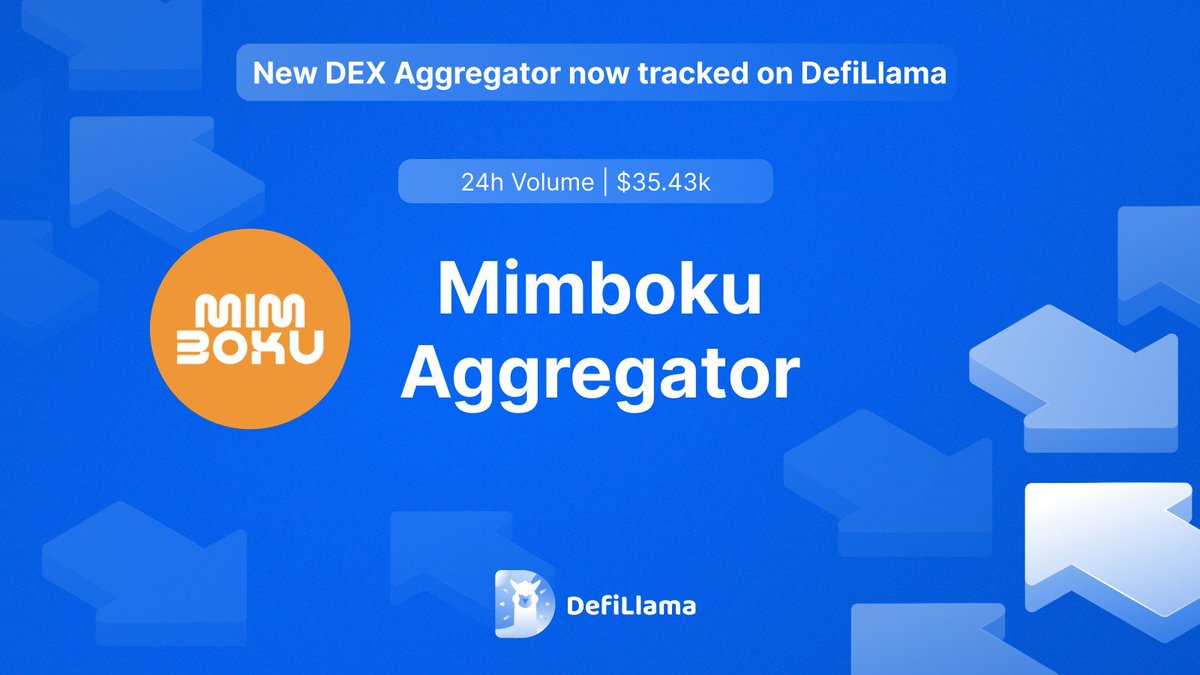 Now tracking <a href="/mimboku_story/">Mimboku</a> on our DEX Aggregators Volume Dashboard

A native liquidity aggregator and NFT community in Story