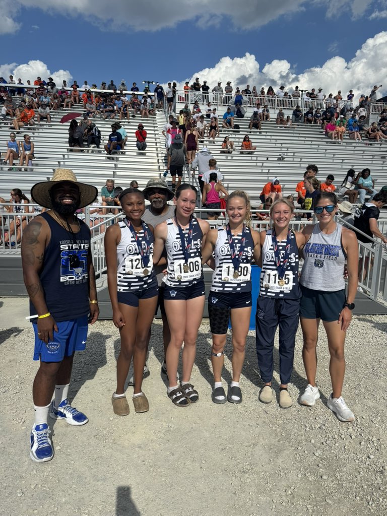 The girls 4x1 team of Sanaa Woodberry, Abi Faimon, Hannah Lester, and Alisha Thompson take 7th!