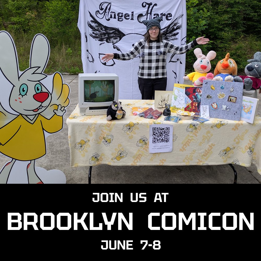 In ONE WEEK we'll be at Brooklyn Comicon!

Come say hi and grab some Angel Hare merch!

bkcomiccon.com