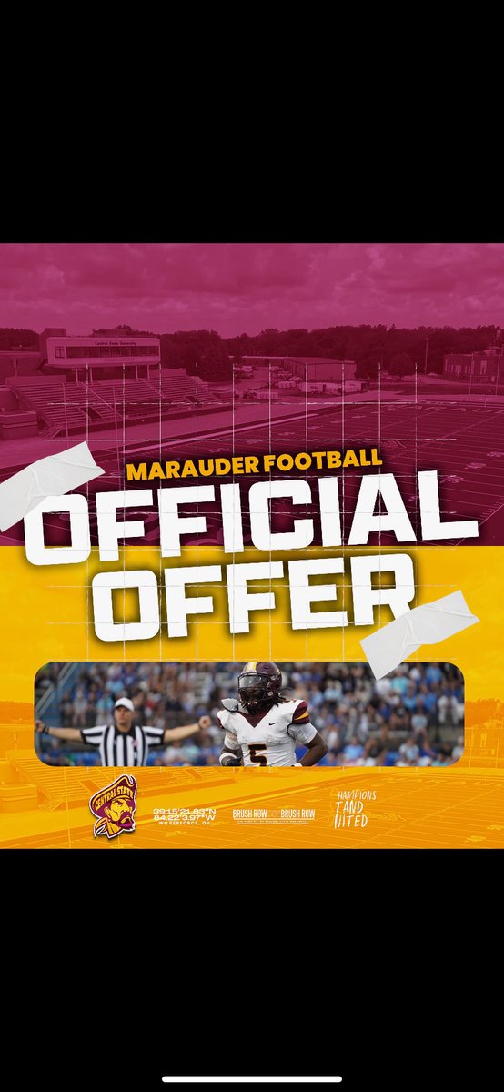 Glory to God to receive an offer from Central State University🙌🏾