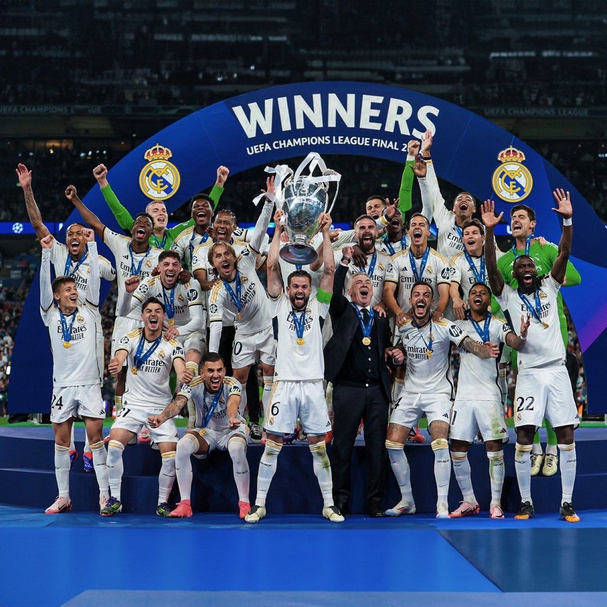 On this day, 1 year ago - Real Madrid won their 15th UEFA Champions League trophy. 🤍

If you multiply the trophies of the second most decorated team in the competition by 2, they would still fail to match Real Madrid's 15 trophies. 🤯

🏆🏆🏆🏆🏆🏆🏆🏆🏆🏆🏆🏆🏆🏆🏆
