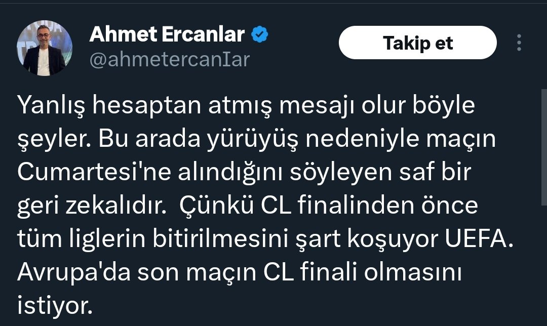 Ahmet kıçından uydurmakta meşhurdur. Yarın bjk maçı var ama haberi yok işte napsın. Tam bir hüdaverdi ya 😂