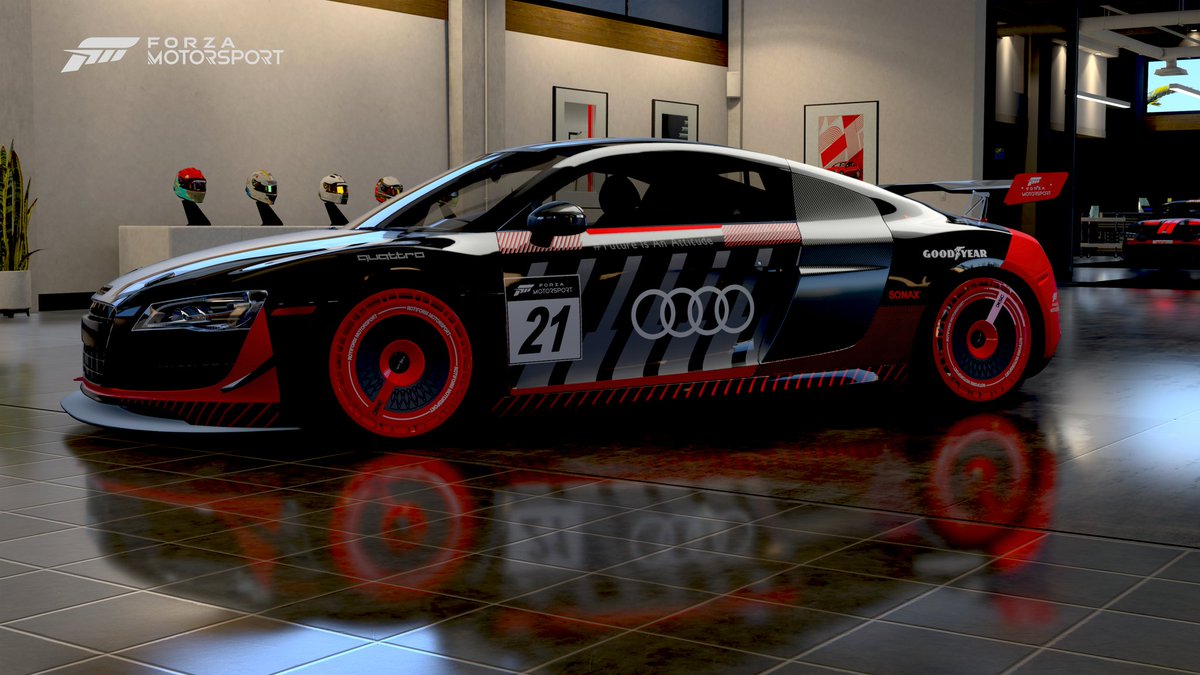 Bhattman21's tweet photo. 2010 Audi R8 Coupé 5.2 FSI Quattro Etron inspired livery ready to use in the 20th Anniversary Series.

@audi
@audiuk
@audisport
#audi #audisport #audir8 #quattro #forza #forzamotorsport #ForzaMotorsport20 #forzacommunity #Forzashare
#forzapainter #racing #gaming #youtube #twitch https://t.co/NpVIgarPgS