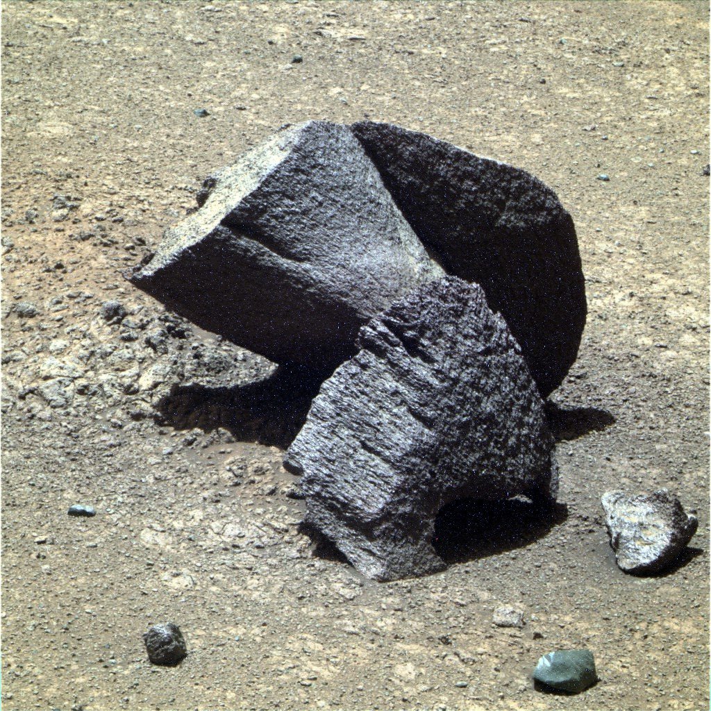 Yes, this is a purple rock on Mars, 225 million kilometers away. And here it is in your X feed!

Image captured by NASA Rover on Mars.