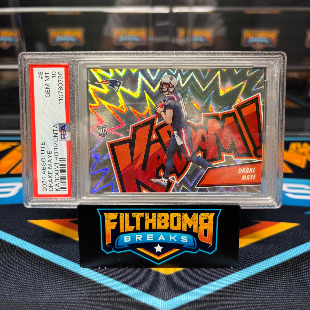 Filthbomb Breaks (@filthbombbreaks) on Twitter photo Last night’s Bombinos Case Hit 💣
2024 Absolute Drake Maye KABOOM! Horizontal PSA 10 🔥
Eman is running it back TONIGHT at 8PM ET on <a href="/fanaticslive/">Fanatics Live</a>! Don’t miss the next one 👇
🔗 fanatics.live/shows/670c57bb… Last night’s Bombinos Case Hit 💣
2024 Absolute Drake Maye KABOOM! Horizontal PSA 10 🔥
Eman is running it back TONIGHT at 8PM ET on <a href="/fanaticslive/">Fanatics Live</a>! Don’t miss the next one 👇
🔗 fanatics.live/shows/670c57bb…
