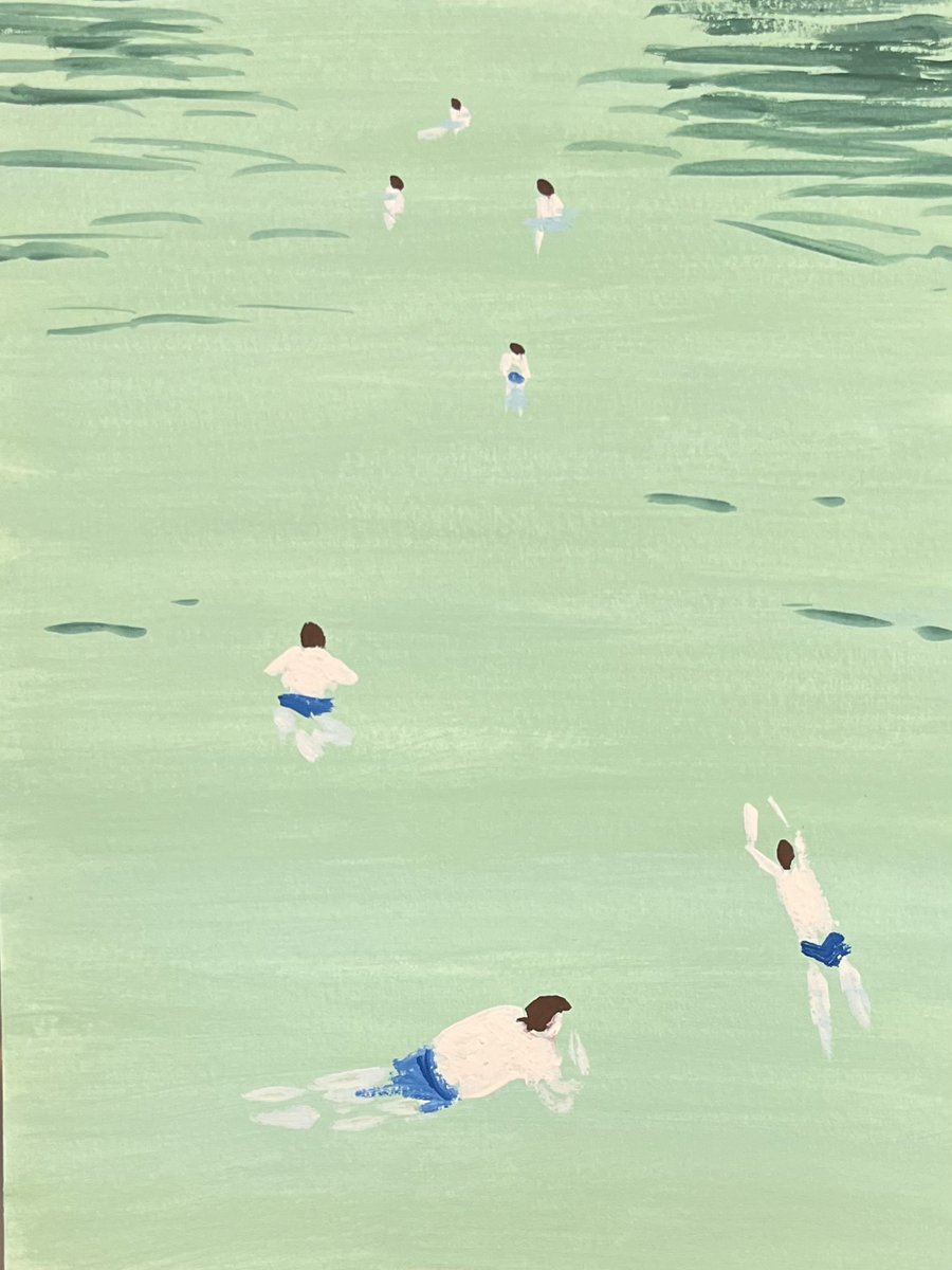 Acrylic on Paper
“Drifting”
F0  18cm ×13.5cm  (7"×5.3")