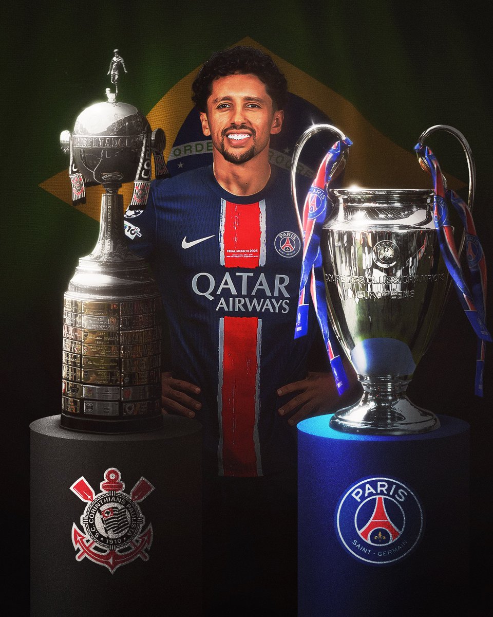 Paris Saint-Germain (@psgbrasil) on Twitter photo Campeão da Libertadores pelo <a href="/Corinthians/">Corinthians</a>, campeão da Champions League pelo Paris!
<a href="/marquinhos_m5/">Marcos Aoás Corrêa</a> é GIGANTE! 🏆🇧🇷 Campeão da Libertadores pelo <a href="/Corinthians/">Corinthians</a>, campeão da Champions League pelo Paris!
<a href="/marquinhos_m5/">Marcos Aoás Corrêa</a> é GIGANTE! 🏆🇧🇷