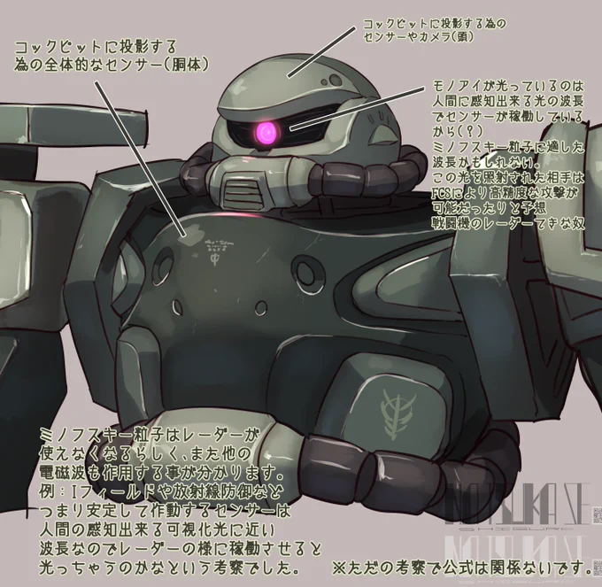 ガンダム世界のロボットなんで目立つおめめ多いの?と言う考察 ジークアクスのザクなのは趣味! #ザク