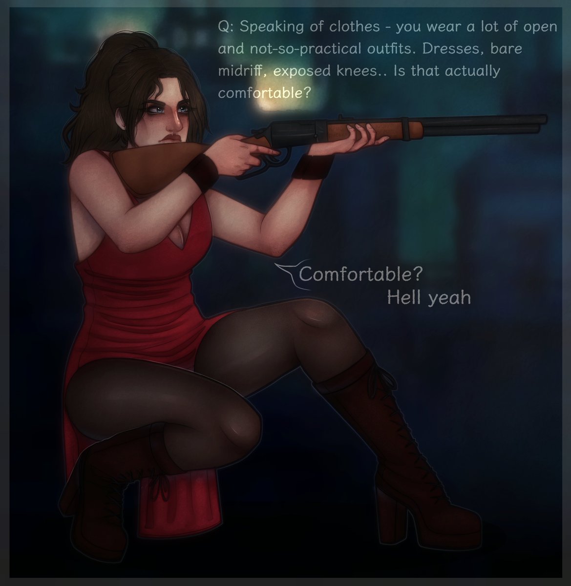PlumsStock's tweet image. Imagine if Claire was wearing a dress instead of a jacket in the game...
#ClaireRedfield
#residentevil
#residentevilfanart
