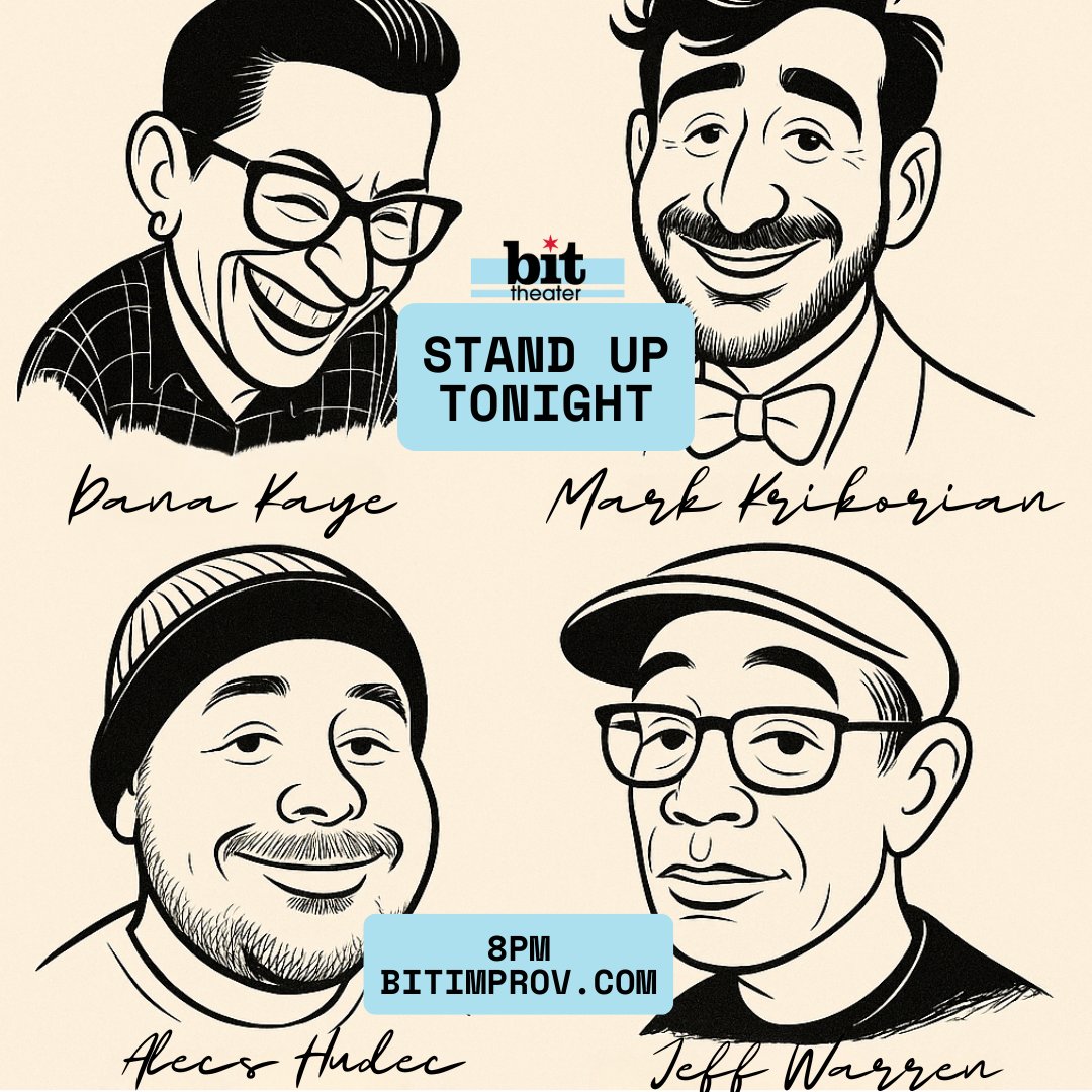 BitImprov's tweet image. 🎤 Laughs await TONIGHT at The Bit! Join us for a stand-up comedy showcase that’ll leave you in stitches.

🕗 Showtime 8 PM, doors and bar open at 7.

🍻 Come for the laughs, stay for the vibes!

#CommitToTheBit #TheBitTheater #AuroraIL #StandUpComedy #DateNight #WeekendVibes