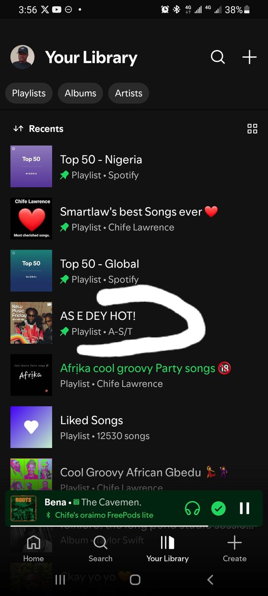 Smartlaw Investment (@smartlawauto) on Twitter photo My guys dey always ask me how i dey get all the new music or abi i dey follow all the whole artistes wey i know?π
The answer is 'NAY' and my secret weapon is <a href="/AlbumTalksHQ/">ππππ¨π π§ππππ¦ π</a> 's playlist π€ on Spotify which i check in almost everyday.
The rotation is crazy! π My guys dey always ask me how i dey get all the new music or abi i dey follow all the whole artistes wey i know?π
The answer is 'NAY' and my secret weapon is <a href="/AlbumTalksHQ/">ππππ¨π π§ππππ¦ π</a> 's playlist π€ on Spotify which i check in almost everyday.
The rotation is crazy! π