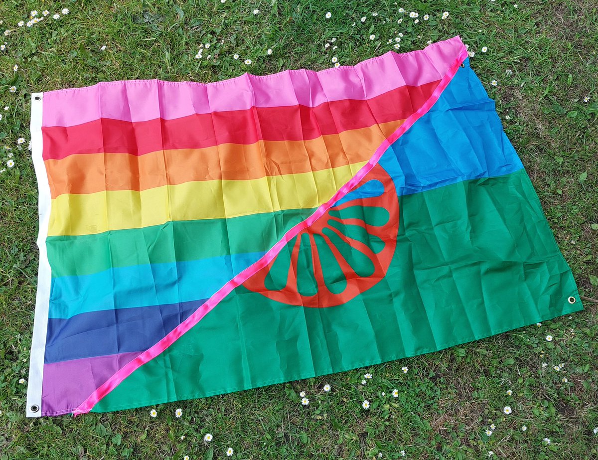 Actually what we do have for Pride Month are these flags, 5x3ft so perfect for festivals and parades or just wearing like a cape, homemade on my own personal sewing machine, and for £20 (plus postage which might be steep if you're outside of the UK) you can have one too: