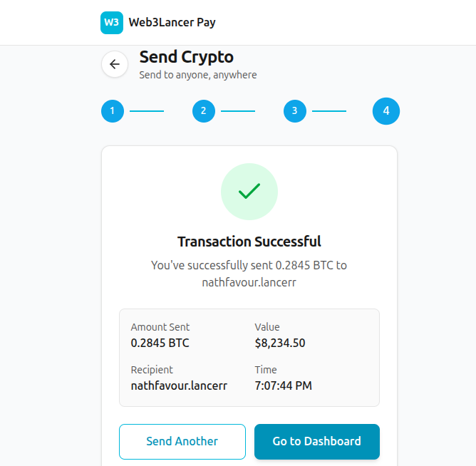 Web3lancer pay hitting your screens soon 📌😹🫵🏾🔥
PS: This is just a demo/design, not real money‼️