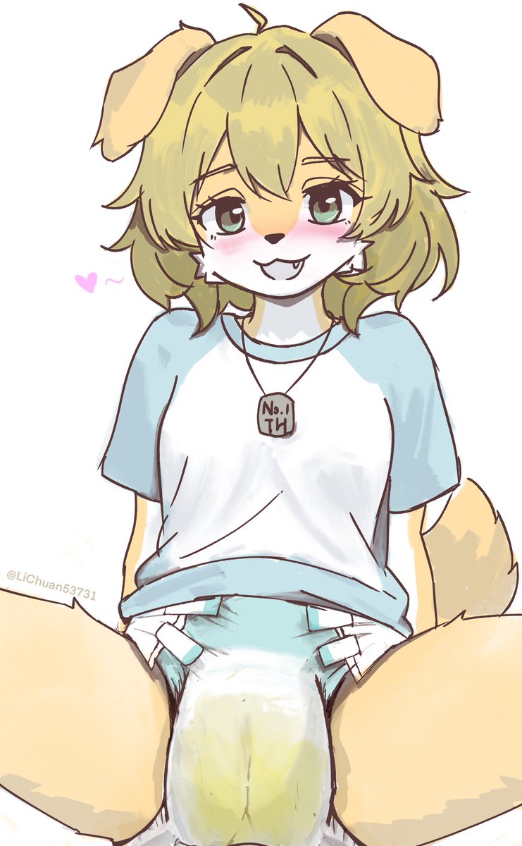 儿童节快乐！
可爱的纸尿裤小狗狗～
#furry #abdl #babyfur