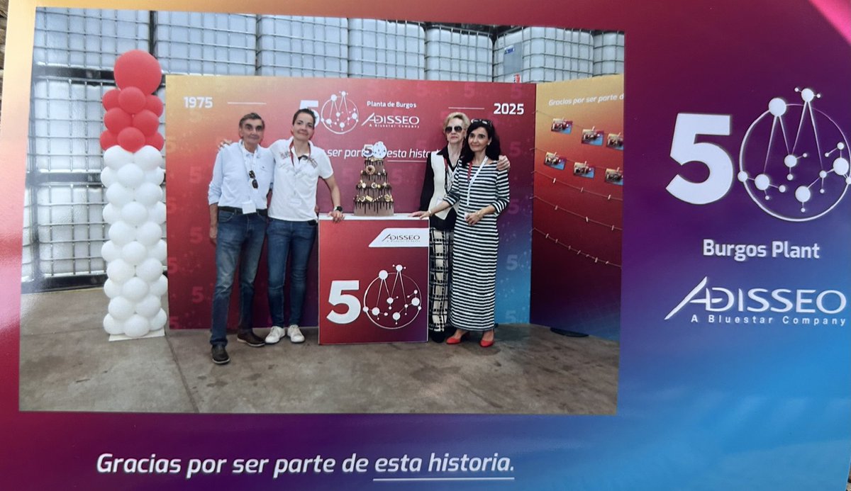 He visitado <a href="/Adisseo/">Adisseo</a>, la #empresa donde trabaja mi #hermana💙Una experiencia enriquecedora, guiada por varios #trabajadores y Eva, la directora de #RRHH. Impresiona ver cómo funciona una #multinacional química🔬justo en su 50 aniversario en #Burgos. ¡Enhorabuena! y ¡¡ Gracias !!