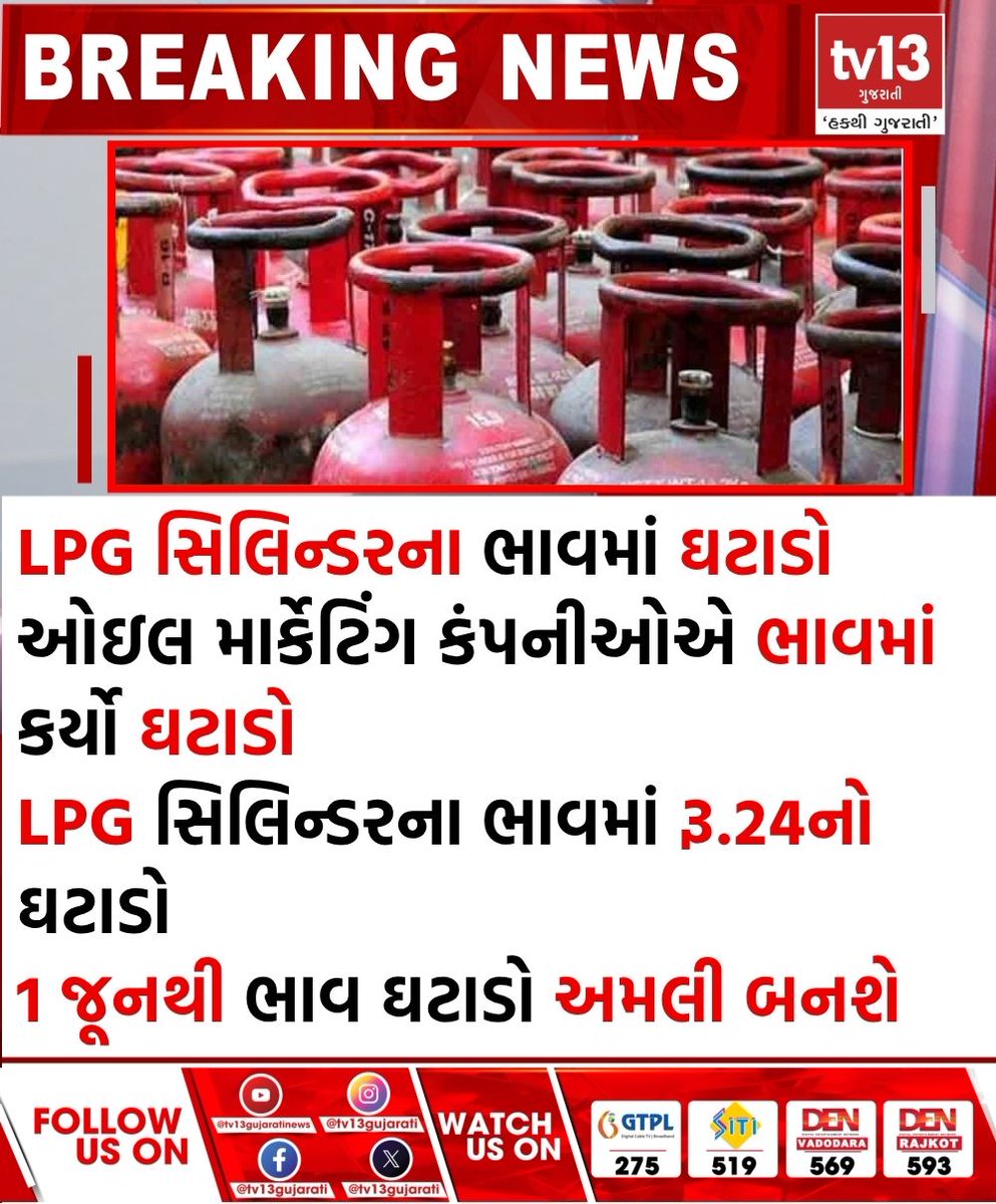 LPG સિલિન્ડરના ભાવમાં ઘટાડો

#lpgcommercial #LPG #LPGpricereduction