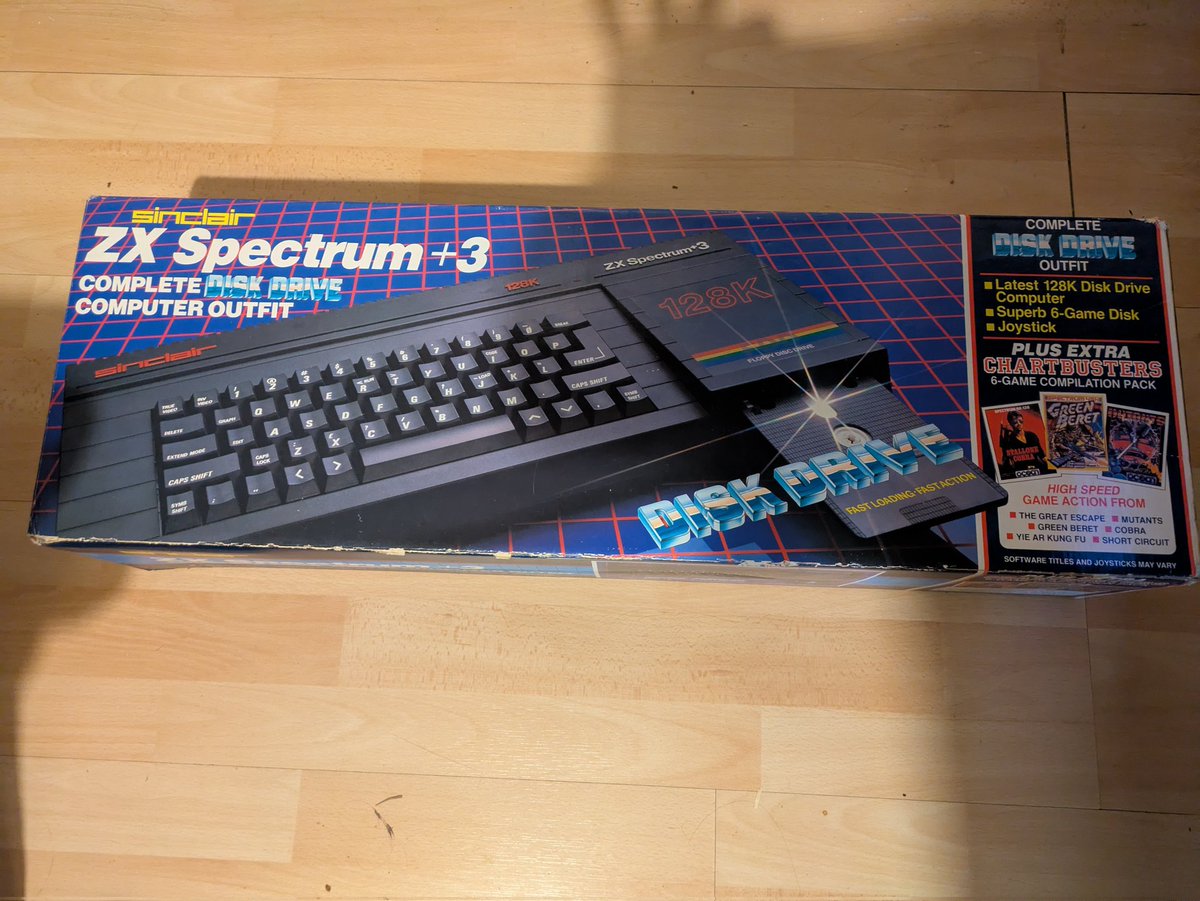 A rare lucky random find today. Not seen one in the wild in years and was £50 in a random gaming cafe which has started dabbling in retro. I'm old and this is the only Spectrum I've never used #retro