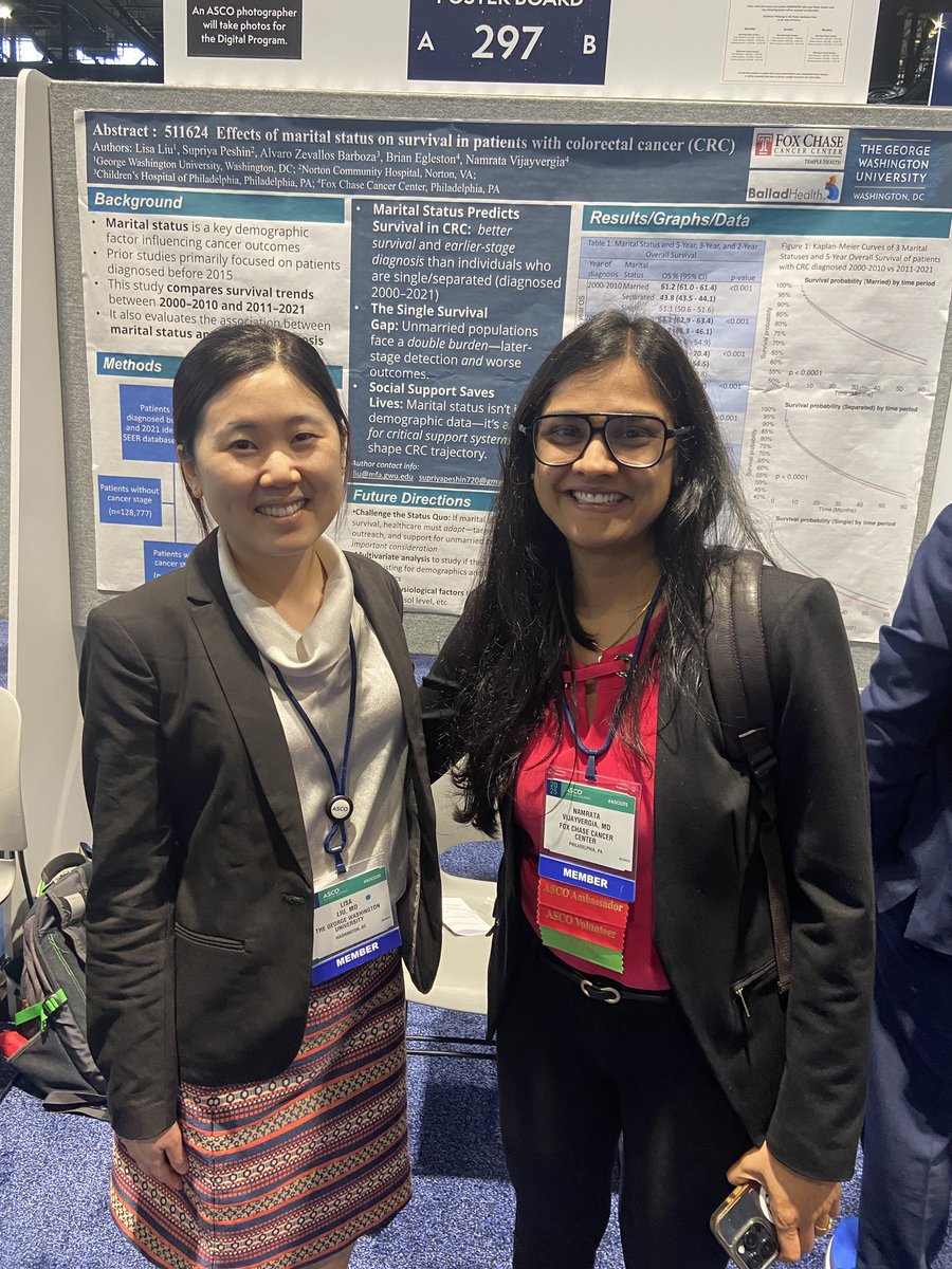 LisaLiuMD's tweet photo. Super exciting reuniting with my mentor @NVijayvergiaMD in person at @ASCO #ASCO2025 https://t.co/bezOo48Tnh