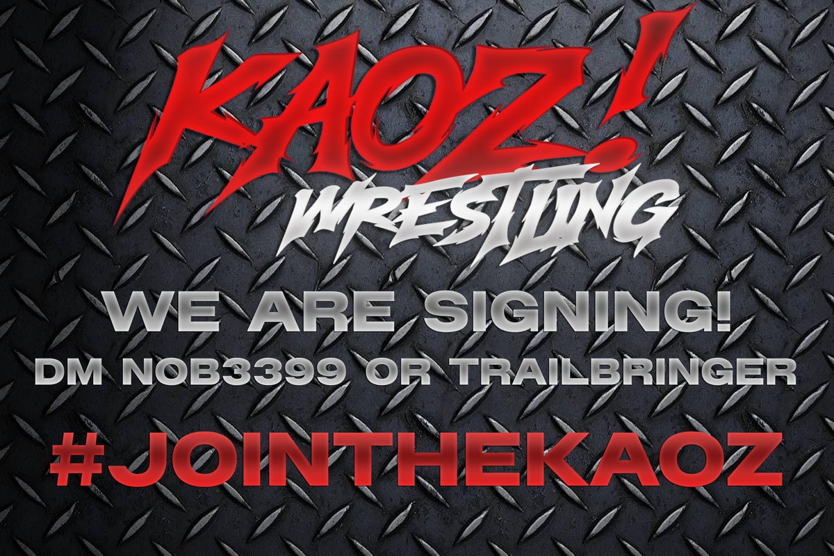 [KAOZ! Wrestling]

We are now open for signings! We are calling all singles, hardcore, and tag team competitors to come and #JoinTheKaoz!

Do you have what it takes?

[DM nob3399 or trailbringer on Discord if interested!]