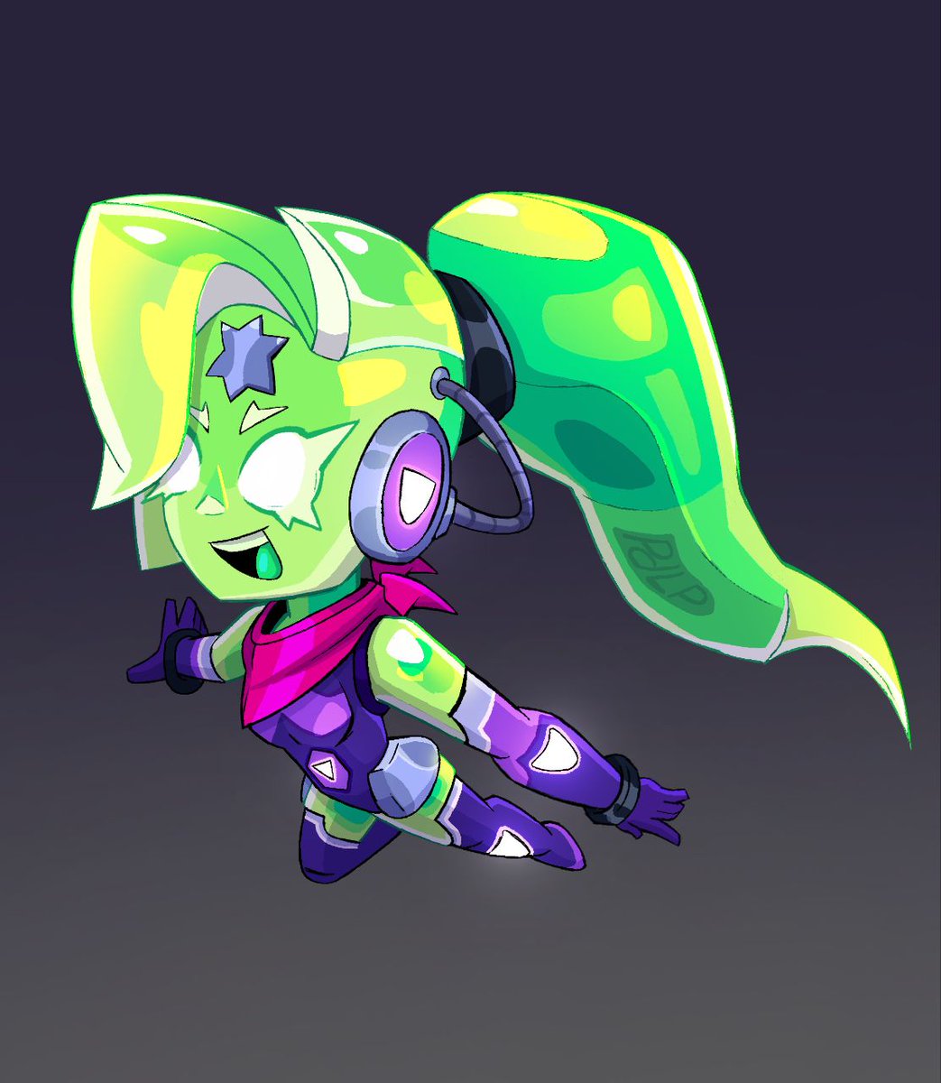 SuperNova Janet💚✨

Skin by amazing <a href="/makoyanaplays/">🫠 Makoyana simps and draws</a> 
#BrawlStars