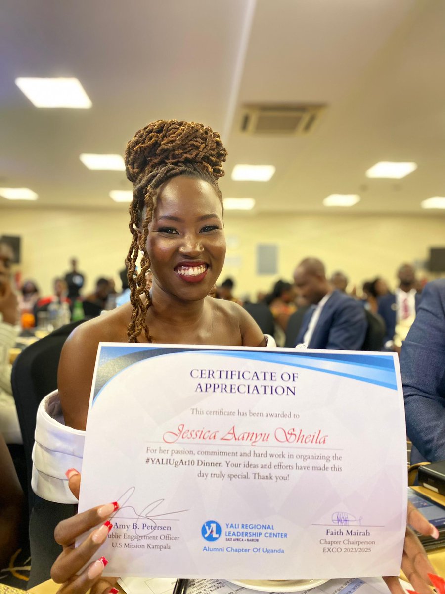 Miss Tourism Teso (@misstourismteso) on Twitter photo We want to congratulate our CEO <a href="/Jessica_Aanyu/">Jessica Sheillah Aanyu</a> upon these awards, your dedication and commitment to environmental conservation has never been forgotten and thank you <a href="/YALIRLCAlumniUg/">YALIRLCEA Alumni- UG</a> for recognizing the great work.
<a href="/misstourismUga/">MISS TOURISM UGANDA-PA</a> <a href="/AmoEnid/">Amo Enid</a> <a href="/okellobetty983/">Queen 👑 Acam Betty Okello</a> <a href="/AmugeAgnesRita/">QUEEN AMUGE AGNES RITA</a> We want to congratulate our CEO <a href="/Jessica_Aanyu/">Jessica Sheillah Aanyu</a> upon these awards, your dedication and commitment to environmental conservation has never been forgotten and thank you <a href="/YALIRLCAlumniUg/">YALIRLCEA Alumni- UG</a> for recognizing the great work.
<a href="/misstourismUga/">MISS TOURISM UGANDA-PA</a> <a href="/AmoEnid/">Amo Enid</a> <a href="/okellobetty983/">Queen 👑 Acam Betty Okello</a> <a href="/AmugeAgnesRita/">QUEEN AMUGE AGNES RITA</a>
