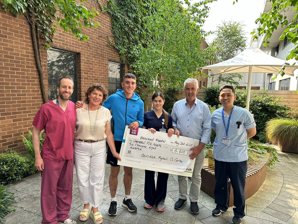 Thank you to everyone who donated to "Ger's walk" on Mt Leinster and raised over €6000 for our ICU.
Ger Kavanagh had a severe traumatic brain injury and was a patient in ICU North in Beaumont. He has recovered very well and we are delighted for him!