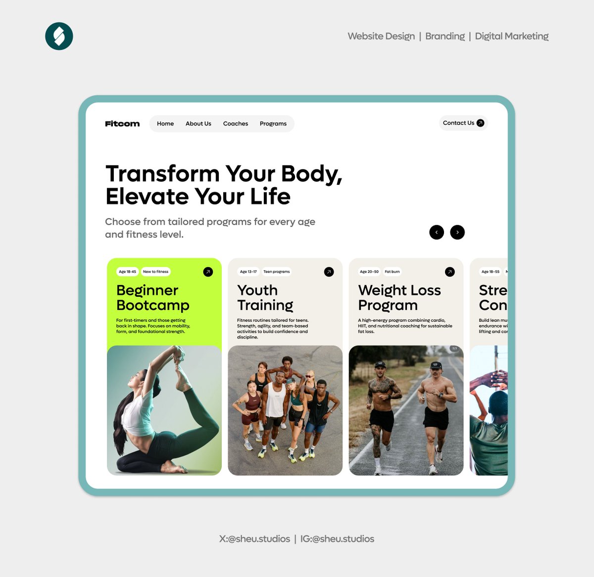 I created a fitness hero section using a bento-style layout that guides users straight to action.

What do you think about it?