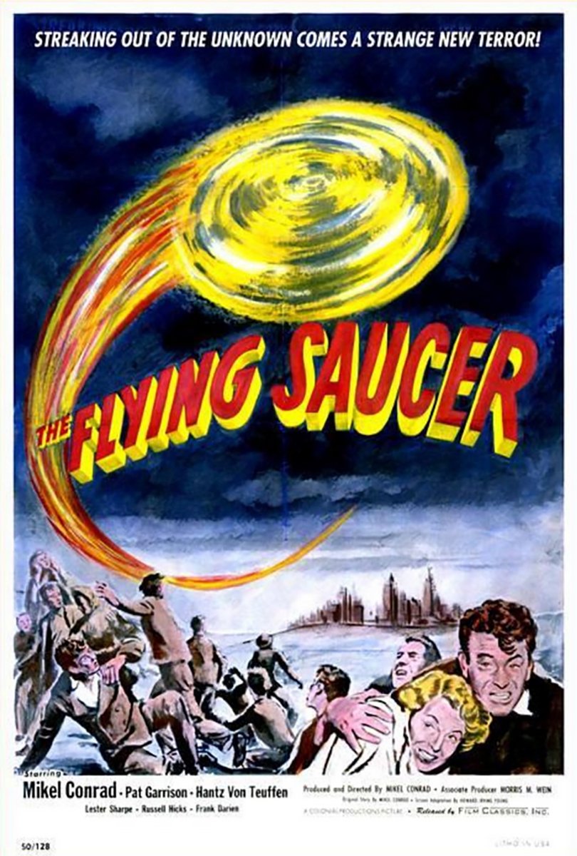 The Flying Saucer —  The First Sci-Fi, Horror or Fantasy film released theatrically in 1950 —  Celebrates Its 75th Anniversary 

A production history that includes a  Bingo Man, the mob, a bribery trial and no Flying Saucers!

The backstory here: …dandblu-rayreleasereport.blogspot.com/2025/05/the-fl…