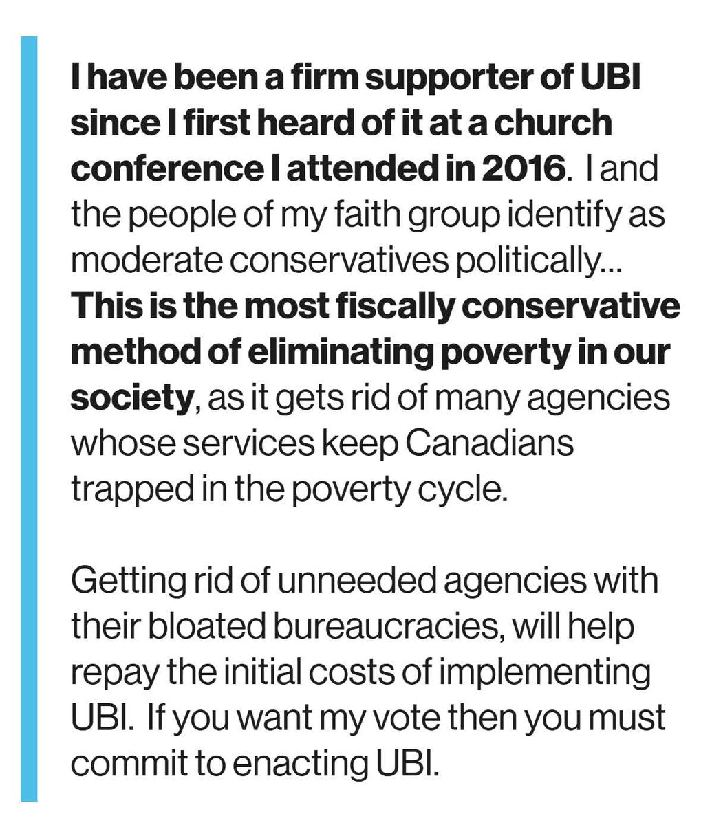 Fiscal conservatives support basic income over bloated welfare bureacracies that trap people in poverty.