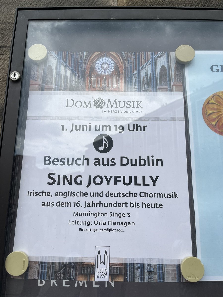 We’ve been quiet on here recently, but our schedule has been anything but … We are so buzzing to be in Bremen, Germany this weekend! 🇩🇪 We rehearsed in the stunning Bremen Cathedral this afternoon will perform our concert tomorrow evening. Stunning repertoire lined up!