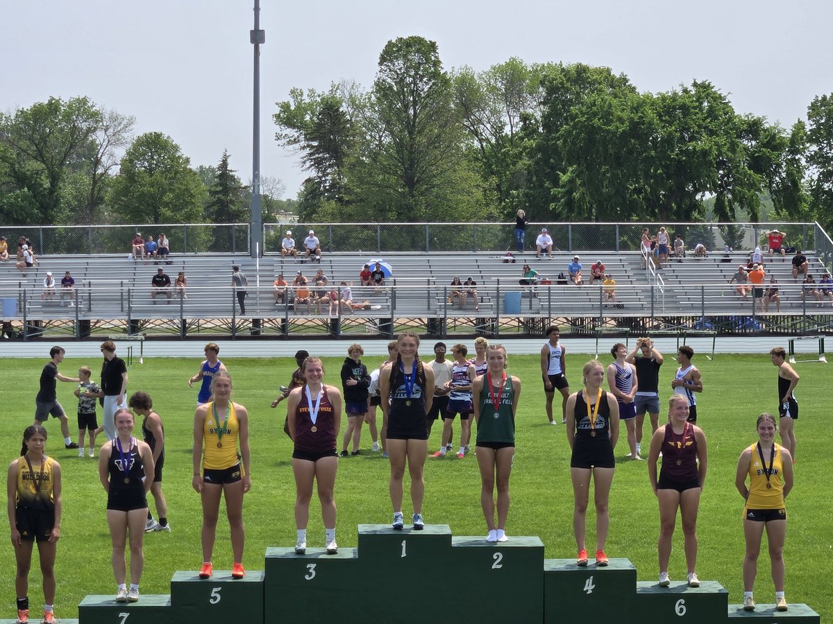 Congratulations to Rae K. and Sophia R. on making the podium today in the 100 dash!! Rae finished 5th and Sophia 8th!!