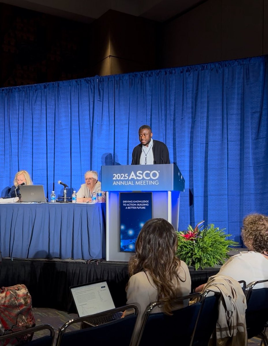 SarahCannonDocs's tweet image. SCRI patient, Jimi, shares his first-hand experience with sickle cell disease in a powerful ASCO/AACR Joint Session.
#GeneTherapy #ASCOAACR #SCD #PrecisionMedicine #ASCO25