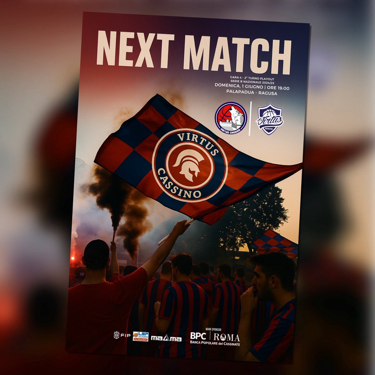 🇳🇴 NEXT MATCH ⚔️🏀

📆 GARA 4 - 2º Turno PlayOut Serie B Naz. 24/25
👉🏼 Domenica, 1 Giugno 2025
🕕 Ore 19:00
📍 PalaPadua - Ragusa
🆚 Virtus Kleb Ragusa

#LosCassinos2k25