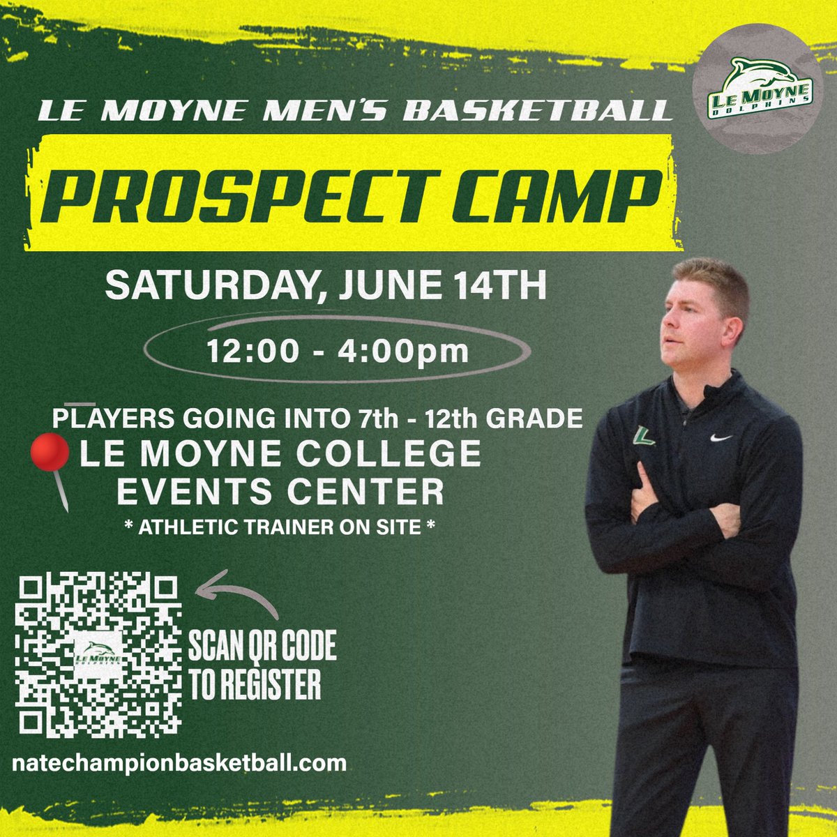 🚨PROSPECTS WANTED🚨

If you would like a chance to sharpen your skills and get an opportunity to play in front of college coaches, scan the QR code! See you there! 🏀🐬